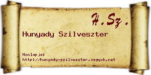 Hunyady Szilveszter névjegykártya