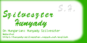 szilveszter hunyady business card